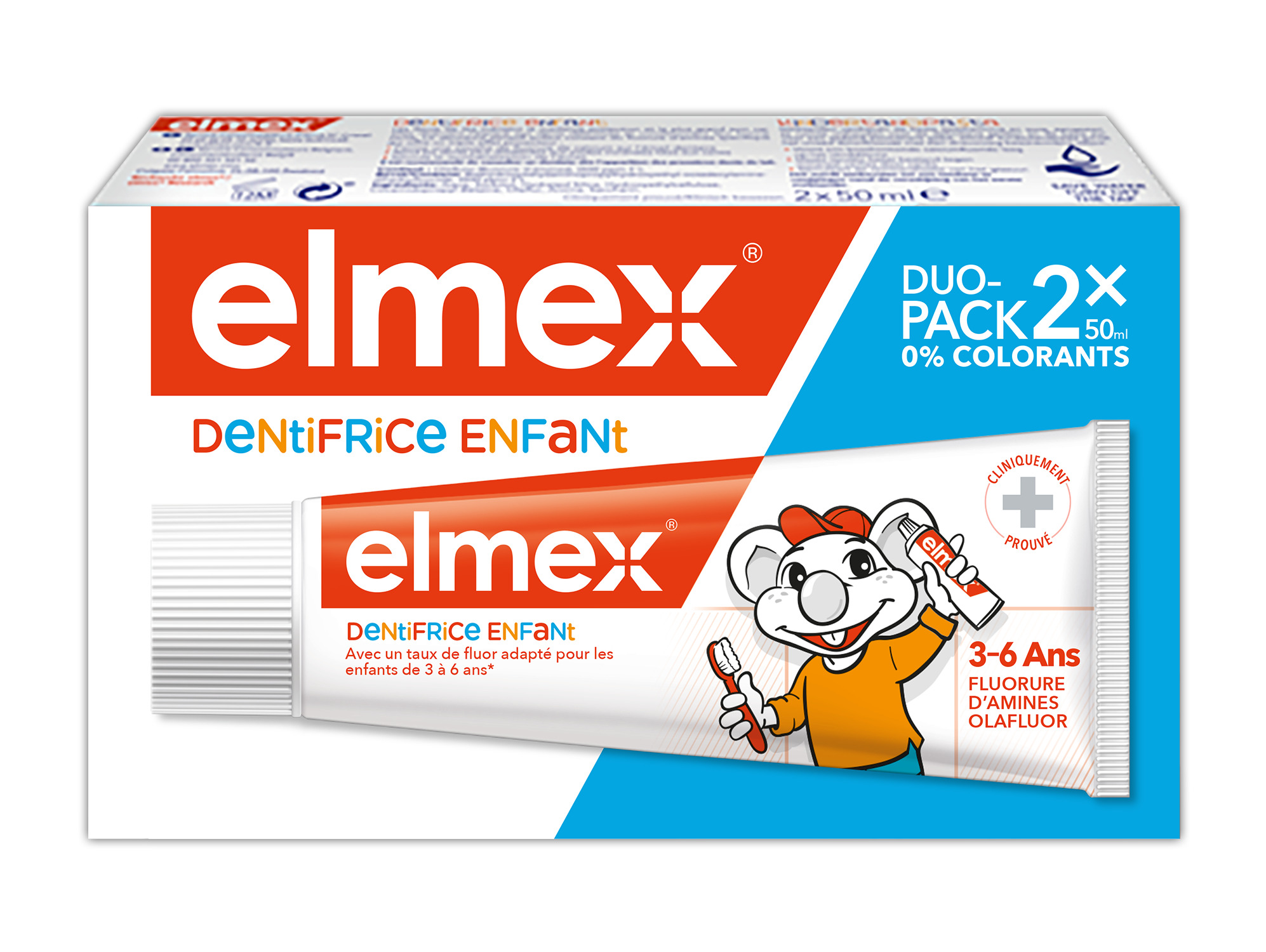 image Elmex® Dentifrice Enfant Lot de 2 tubes de 50 ml